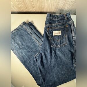 Levi's White Label Denim Jeans Vintage Women's Dark Wash Straight High‎ Waist
